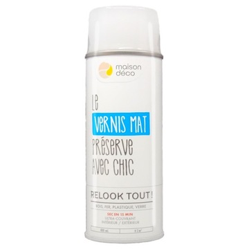 LAKIER BEZBARWNY SPRAY MATOWY 400ML PEŁEN MAT