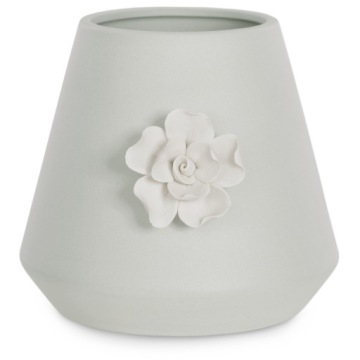 Wazon ceramiczny doniczka ozdobna róża Szary
