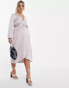 RIVER ISLAND MATERNITY SATYNOWA SUKIENKA MIDI M