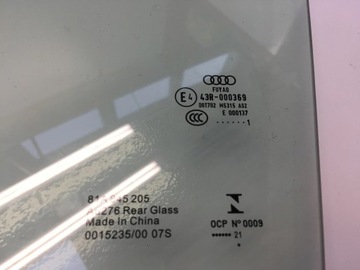 AUDI Q2 81A 2021 SKLO (OKNO) DVEŘE ZADNÍ LEVÝ 81A845205