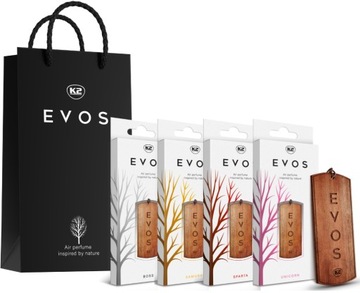 K2 EVOS ZESTAW 4 x ZAWIESZKA perfumy do samochodu
