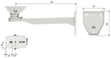 WSPORNIK DO KAMERY OBUDOWY ZEWNĘTRZNEJ UCHWYT