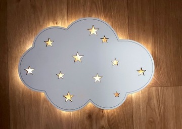Lampka nocna dla dzieci LED chmurka gwiazdka