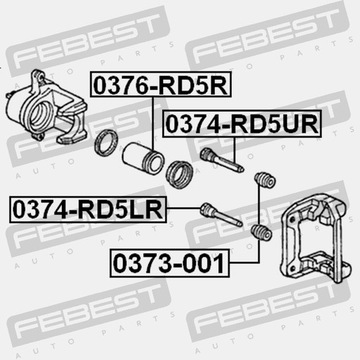 ВТУЛКА ЗАДНЕГО ТОРМОЗНОГО СУППОРТА FEBEST 0373-001