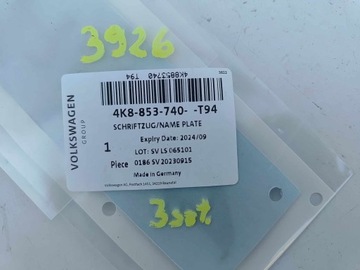 AUDI RS7 II C8 4K8 ZNAK NÁPIS NA KRYT ZADNÍ NOVÝ OE 3926