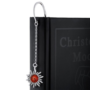 Duża srebrna zakładka do książki Słoneczko