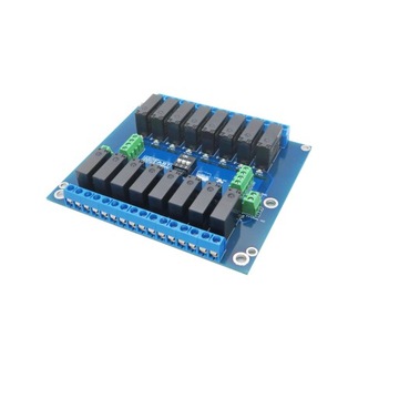 Moduł 16x przekaźnik 12V I2C MCP23017 Optoizolacja