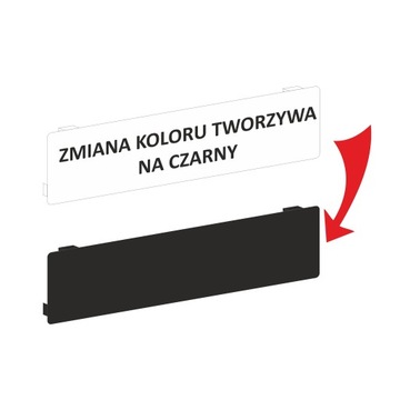 Zmiana tworzywa na czarne nakładki na tablice rej