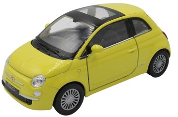 AUTO SAMOCHÓD MODEL METALOWY WELLY LAKIER OPONY GUMOWE 2007 Fiat 500 1:34