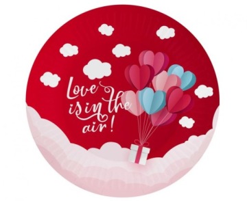 Тарілочки паперові LOVE 18 см 6 шт.
