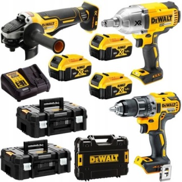 Набор инструментов КОМБО DCF899 DCG406 DCD791 3x5Ah 3xTSTAK DeWalt DCKM009