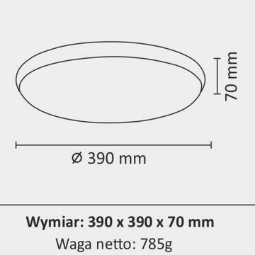 Kern D39 Светодиодный потолочный светильник IP20/24W/4000K золотой