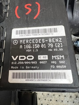JEDNOTKA MERCEDES W168 A1661500179 1.4 B