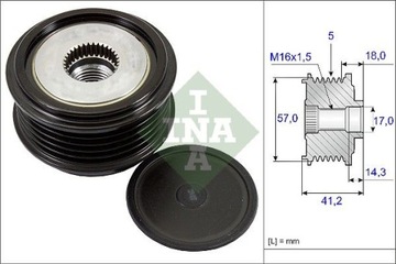 ALTERNÁTOR - SPOJKA JEDNOSMĚR SCHAEFFLER INA 535 0248 10
