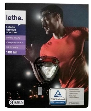 Lethe latarka czołowa sportowa czarna