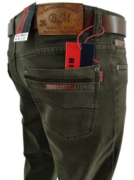 SPODNIE JEANSOWE MĘSKIE KHAKI BM045 W35 90-92 CM