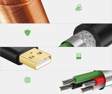 Ugreen kabel aktywny przedłużacz USB 2.0 480 Mbps 10 m czarny (US121 10321)