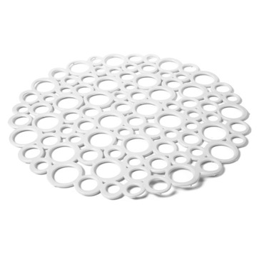 MATA KRATKA PODKŁADKA DO ZLEWU OKRĄGŁA BIAŁA 30CM