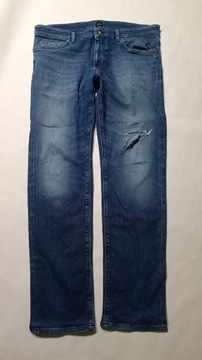 Boss Hugo Boss spodnie proste jeansowe stretch 36/32