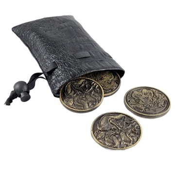 MITOLOGIA CTHULHU - YIG ZŁOTA METALOWA MONETA 1 SZT LARP RPG