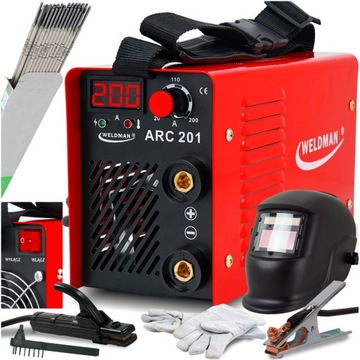 Spawarka MMA 200A inwertorowa ARC 200 4,0mm 230V ELEKTRODOWA BEZGAZOWA IGBT