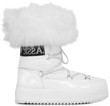 7817 BIAŁE ŚNIEGOWCE WSUWANE OCIEPLANE Z FUTERKIEM ZIMOWE 41