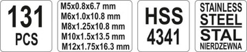 ZESTAW DO NAPRAWY GWINTÓW M5-M12 YT-1763 YATO