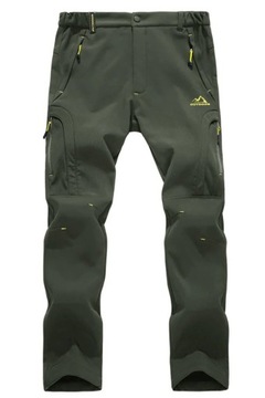 SPODNIE OUTDOR TREKKINGOWE MĘSKIE XXL softshell OLIWKOWE