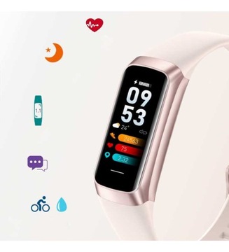 ZEGAREK DAMSKI SMARTWATCH OPASKA TLEN KCAL SMS EKG