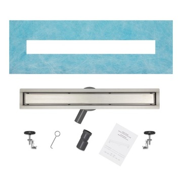 ODPŁYW LINIOWY 2w1 STAL NIERDZEWNA OBROTOWY SYFON 90 cm