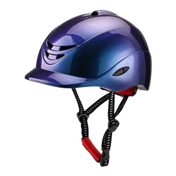 Kask jeździecki Profesjonalny regulowany oddychający koń M Niebieski
