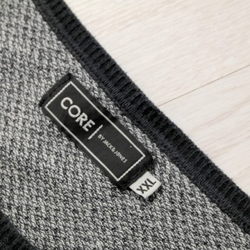 JACK&JONES _ ZNAKOMITY CIEPŁY SWETER Z LOGO _ XXL