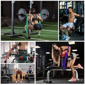 РЕЗИНОВАЯ ЛЕНТА ДЛЯ УПРАЖНЕНИЙ С СОПРОТИВЛЕНИЕМ, ПОДТЯЖЕНИЯ 7-16 КГ