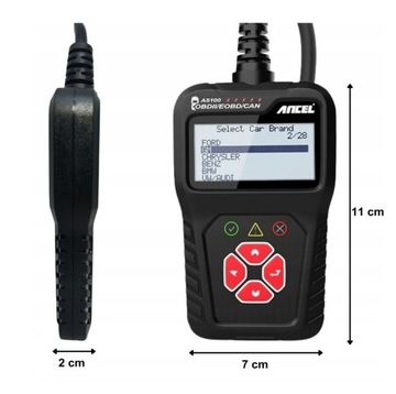 СКАНЕР OBD2 ДИАГНОСТИЧЕСКИЙ ТЕСТЕР, ПОЛЬСКИЙ ЯЗЫК