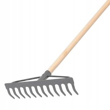 GRABIE METALOWE PROFI 12 ZĘBÓW TRZON 150cm OPRAWNE