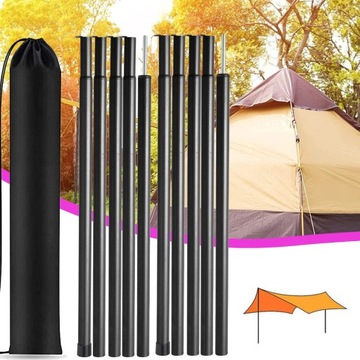 2 SŁUPKI NAMIOTOWE REGULOWANY W ZAKRESIE OD 50-200 CM KEMPINGOWE DO MARKIZY