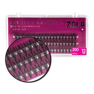 Rzęsy-wiązki Zola 20D, 12 mm