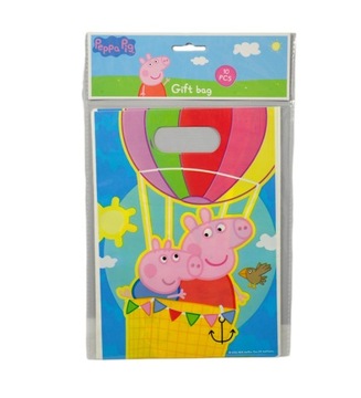 TOREBKI FOLIOWE PREZENTOWE ŚWINKA PEPPA 10 SZTUK