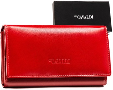 Cavaldi duży PORTFEL DAMSKI skóra naturalna RFID STOP
