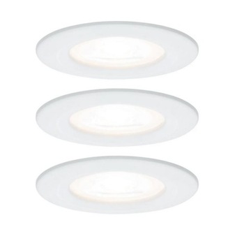 Paulmann Zestaw opraw NOVA LED DIM 3x6,5W 2700K GU10 IP44 - biały mat