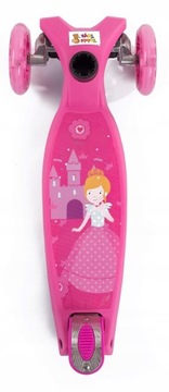 HULAJNOGA TRÓJKOŁOWA DLA DZIECI TOBBI-TOYS BALANSOWA KOŁA LED RÓŻOWA PRINCE