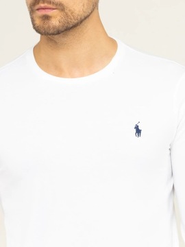 polo ralph lauren longsleeve koszulka męska z długim rękawem biała