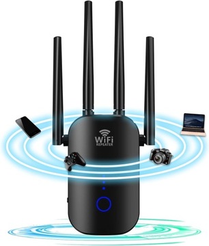 Wzmacniacz WiFi, WiFi Extender 1200Mbps Dual Band 5GHz 2.4GHz UK