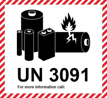 ЭТИКЕТКИ ADR UN3481 БАТАРЕИ 12x11см РУЛОН 500шт.