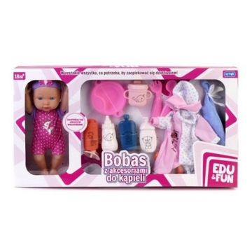 LALKA BOBAS Z AKCESORIAMI DO KĄPIELI 36CM ARTYK