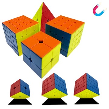 KOSTKA MAGNETYCZNA ZESTAW 2x2 4x4 5x5 Piramida