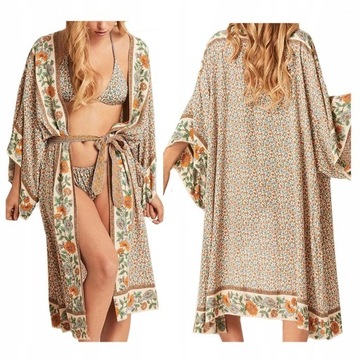 PAREO narzutka plażowa kimono TUNIKA bawełna boho