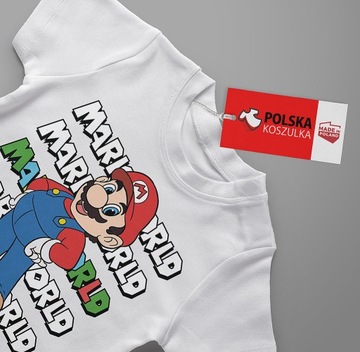 НАБОР 3В1 ДЕТСКАЯ ФУТБОЛКА ТАТУ НАКЛЕЙКИ SUPER MARIO BROS 152 КАЧЕСТВО