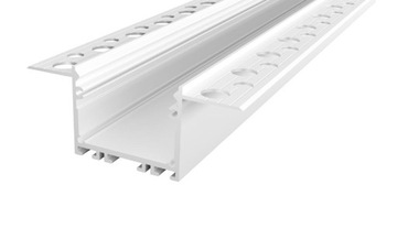 Zestaw profil aluminiowy LED do płyt GK biały 2m