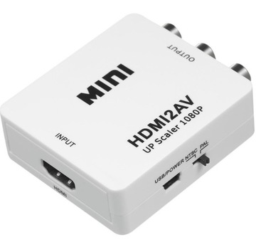 Adapter Mini HDMI2AV HDMI - AV RCA chinch 1080p